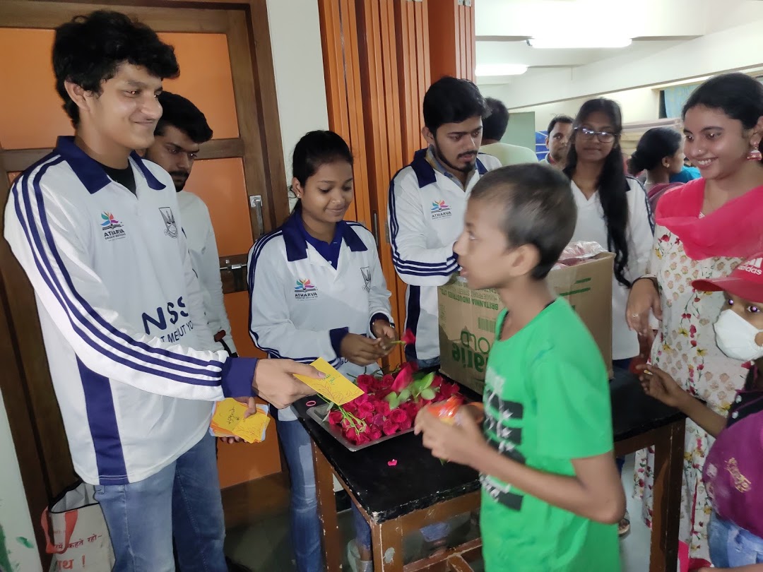 On 27th September, NSS Atharva celebrated *World Rose Day* with cancer patients in Dr. Earnest Borges Memorial Home, Bandra East.