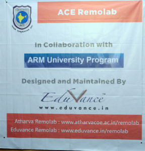 Atharva College of Engineering and Eduvance Remolab in collaboration with ARM University program is a first of its kind a lab that allows students to access Embedded lab that allows students to access Embedded platforms remotely. Platforms such as FPGA, Cypress Programmable SoC(PSoC) and ARM embed can easily be deployed for students. It is a scalable solution where an entire class can access the technology for mass scale skill development.  The Embedded Lab was inaugurated by Dr. SADANAND GULWADI, Global Manager, ARM University.